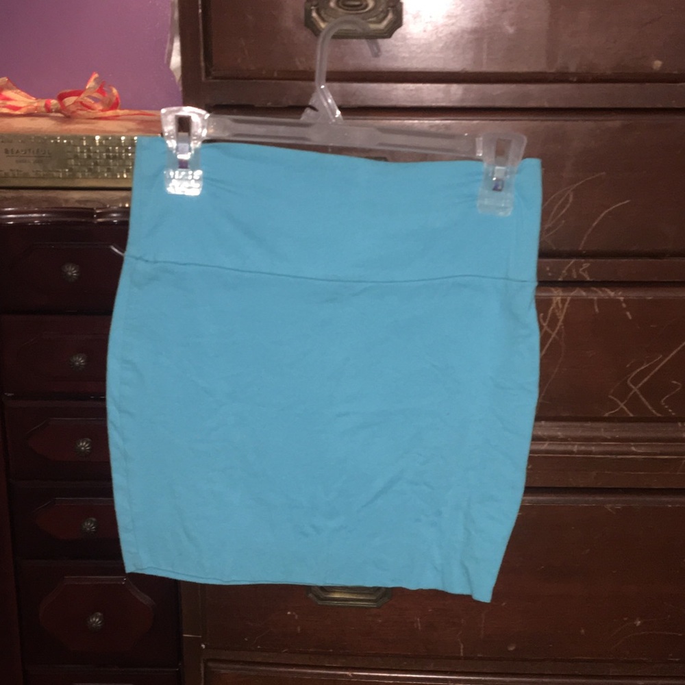 Blue Mini pencil skirt